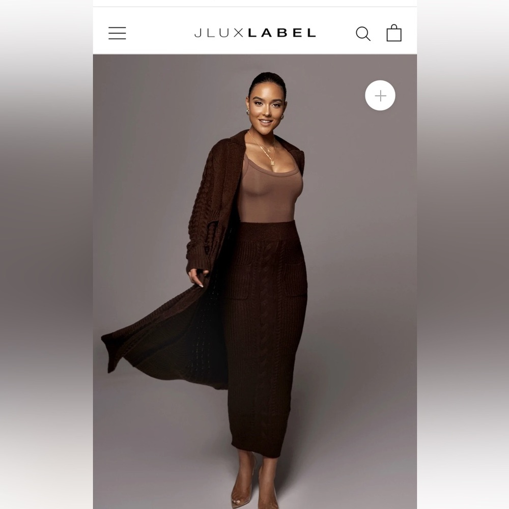 Nordstrom JLuxlabel..Two piece duster and skirt combo. Beautiful…new with tags!!